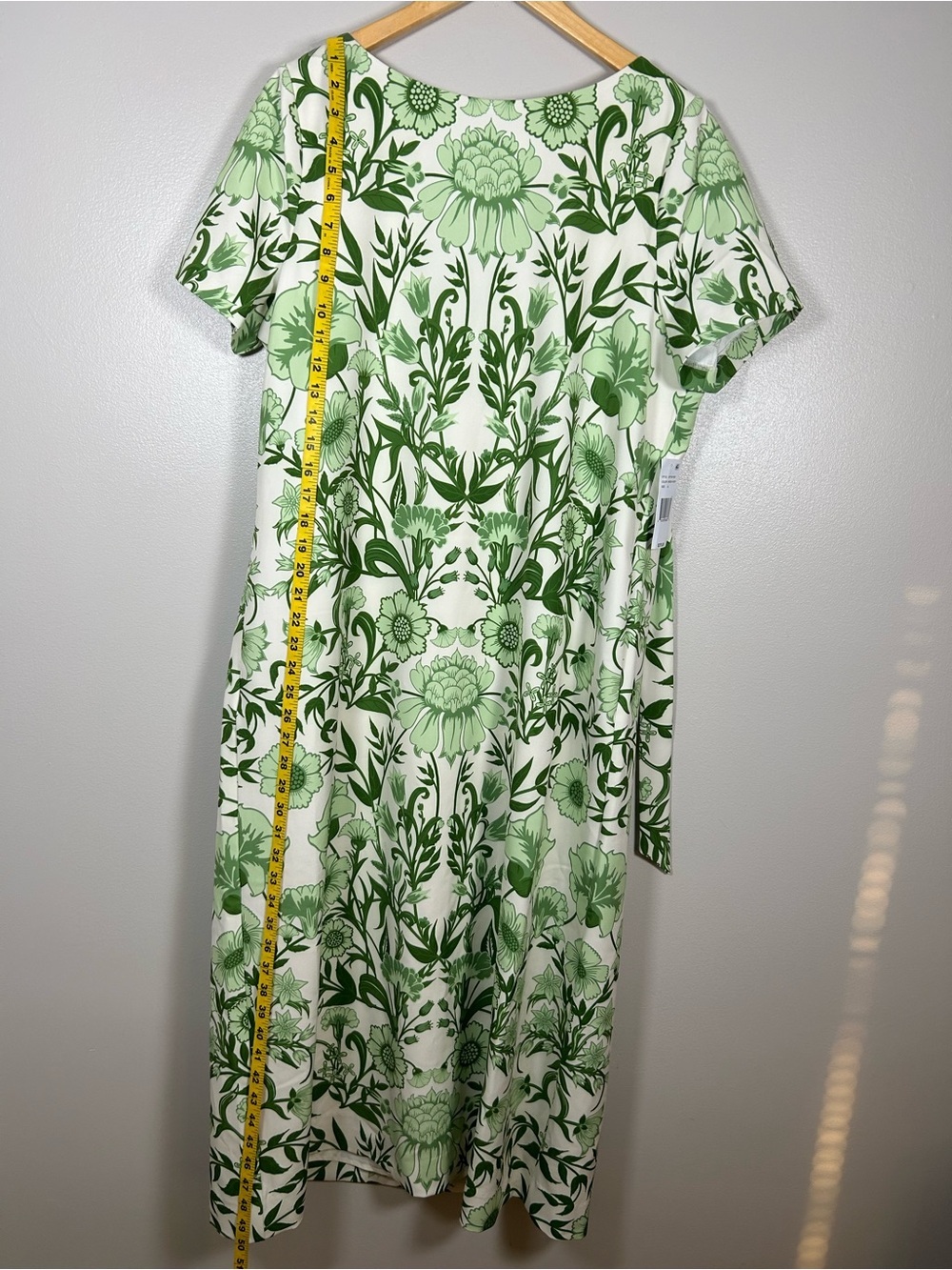 Mestiza New York Adria Green Ivory Floral Pocketed Midi Column Dress NWT - Picture 10 of 15